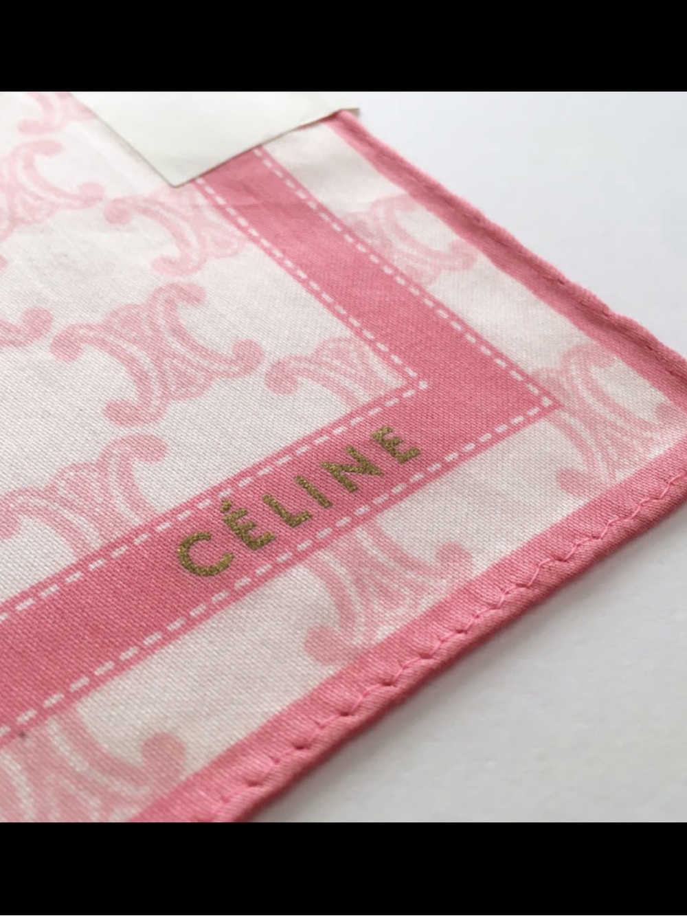 Celine 🌸🌷🎀🩷 Pink Logo Handkerchief - Picture 9 of 14